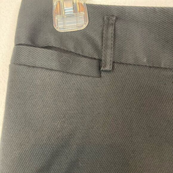 Banana Republic Stretch cotton black textured cropped trousers w/side zippers - Picture 4 of 10